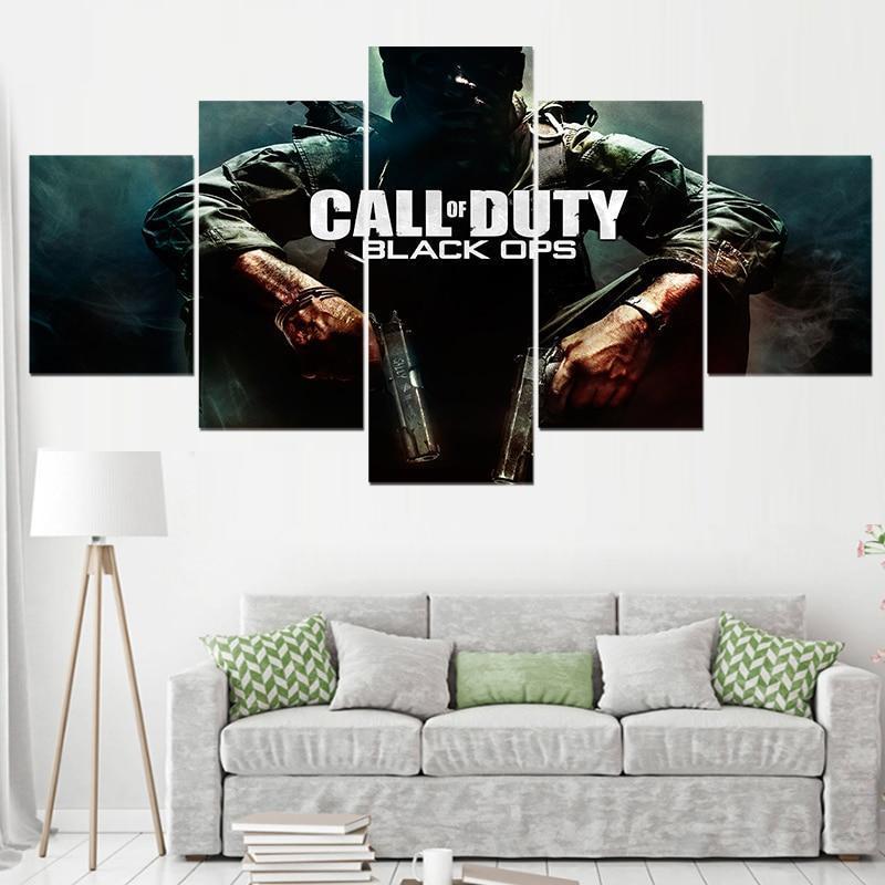 Call Of Duty Black Ops Poster Gaming Canvas Wall Art