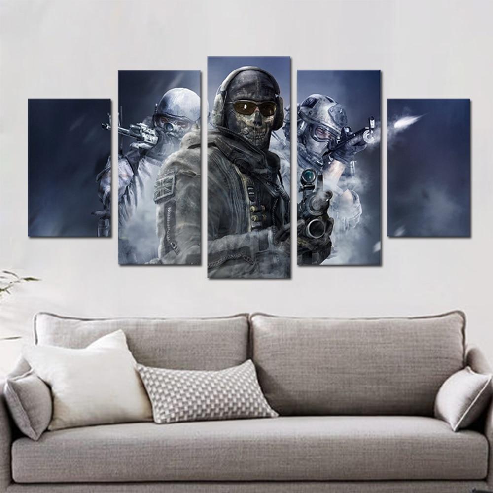Call of Duty Three Soldiers Gaming Canvas Wall Art