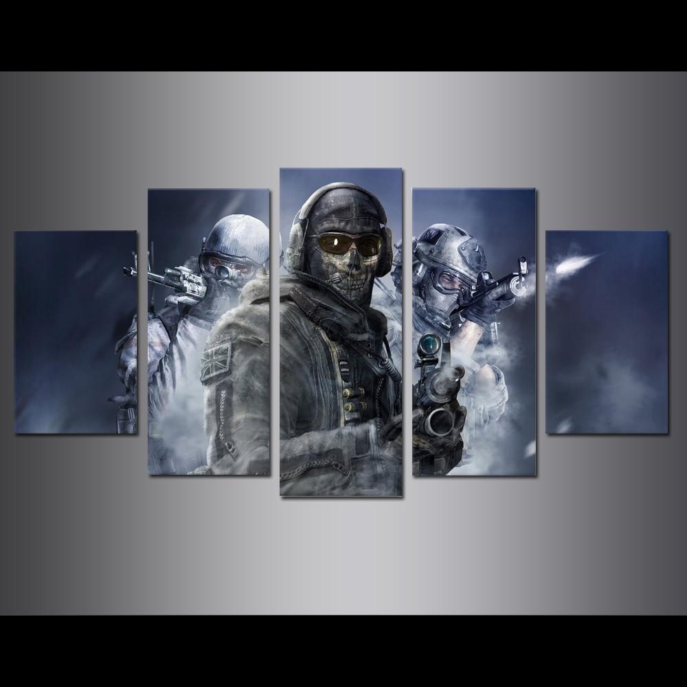 Call of Duty Three Soldiers Gaming Canvas Wall Art