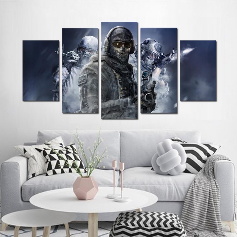 Call of Duty Three Soldiers Gaming Canvas Wall Art
