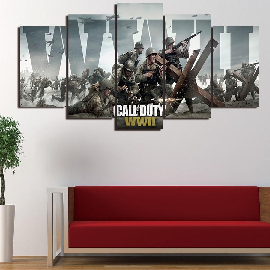 Call Of Duty WWII Big Battle Gaming Canvas Wall Art