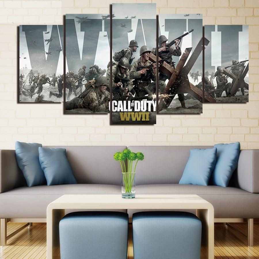 Call Of Duty WWII Big Battle Gaming Canvas Wall Art