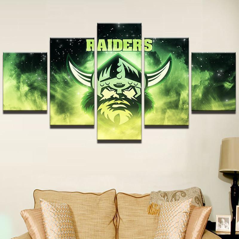 Canberra Raiders Classical NRL Football Canvas Wall Art
