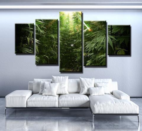 Cannabis Jungle Nature Canvas Wall Art