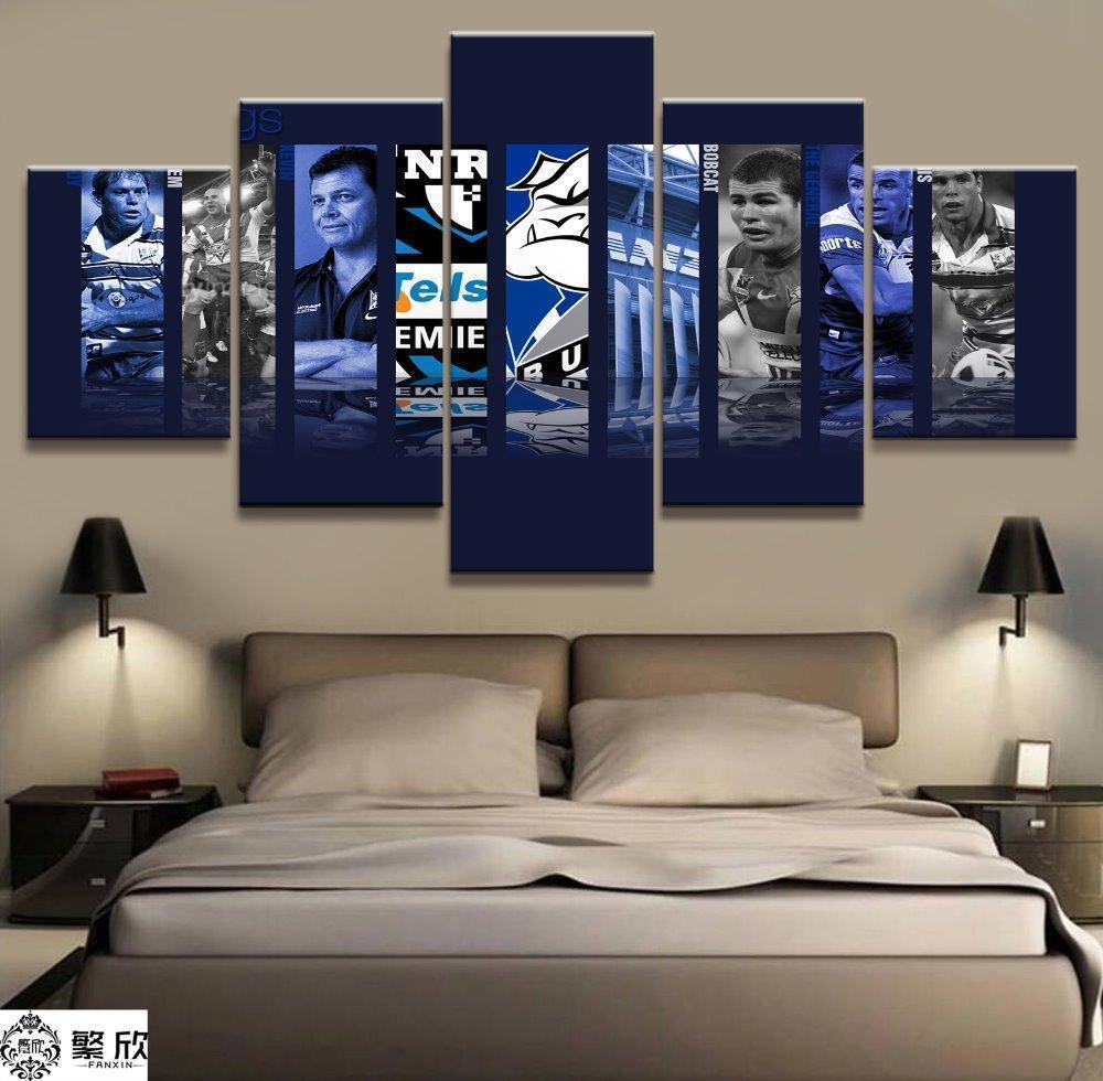 Canterbury Bulldogs Rugby NRL Football Canvas Wall Art