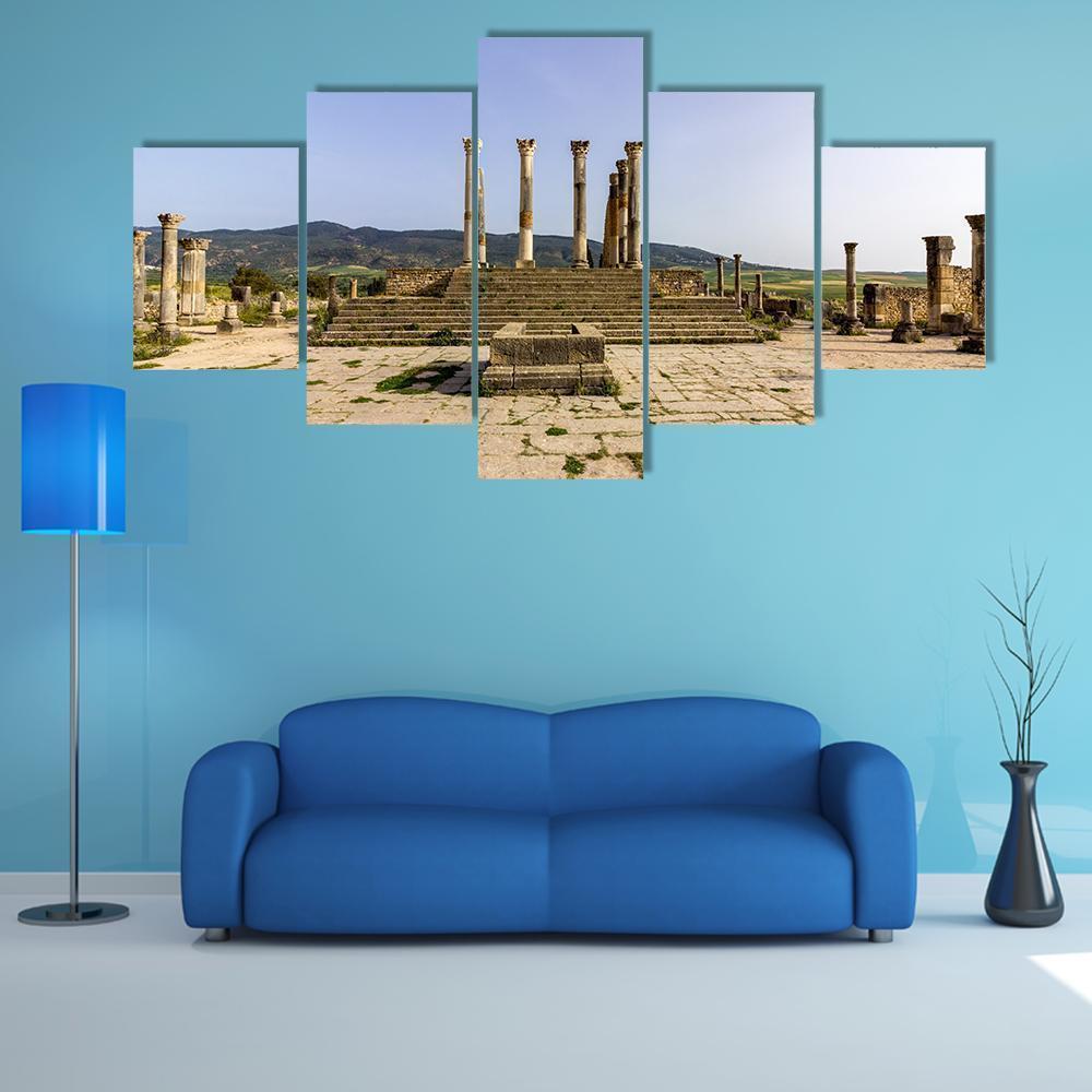 Capitoline Temple In Morocco Nature Canvas Wall Art