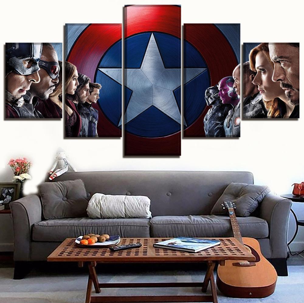 Captain America Civil War Marvel Canvas Wall Art