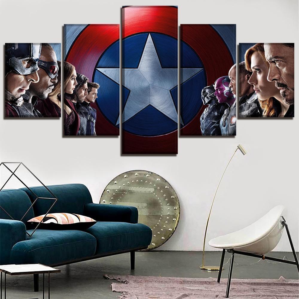 Captain America Civil War Marvel Canvas Wall Art