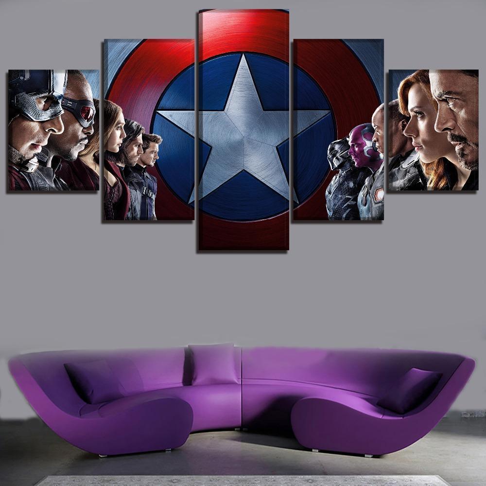 Captain America Civil War Marvel Canvas Wall Art