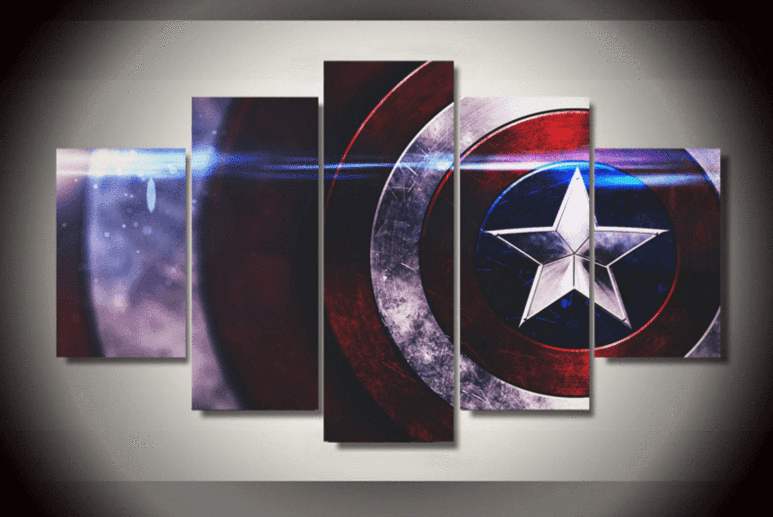 Captain America Shield Marvel Canvas Wall Art