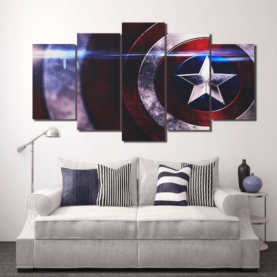Captain America Shield Marvel Canvas Wall Art