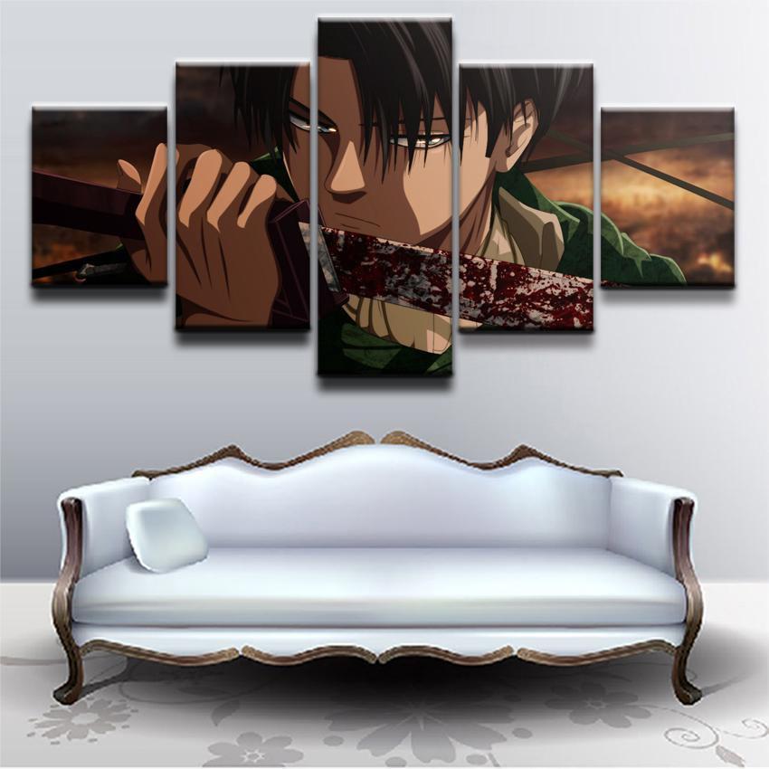 Attack On Titan Captain Levi Ackerman Poster 1 Anime Canvas Wall Art