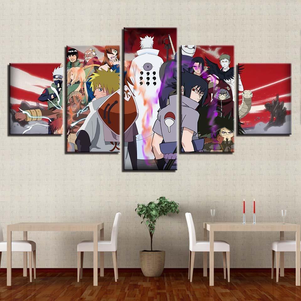 Cartoon Naruto Characters Anime Canvas Wall Art