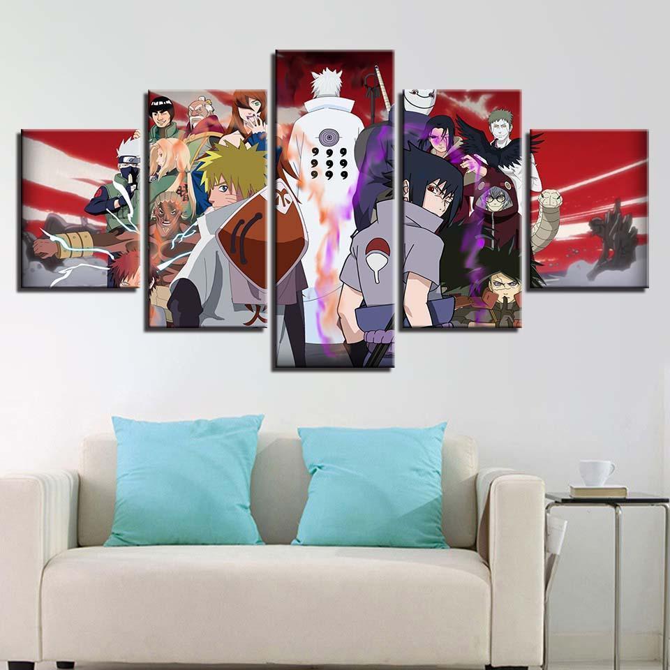 Cartoon Naruto Characters Anime Canvas Wall Art