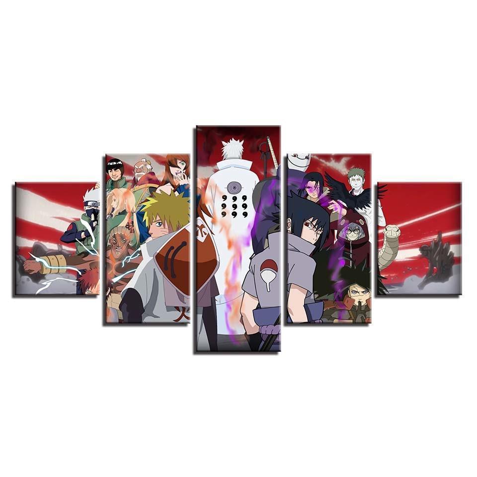 Cartoon Naruto Characters Anime Canvas Wall Art