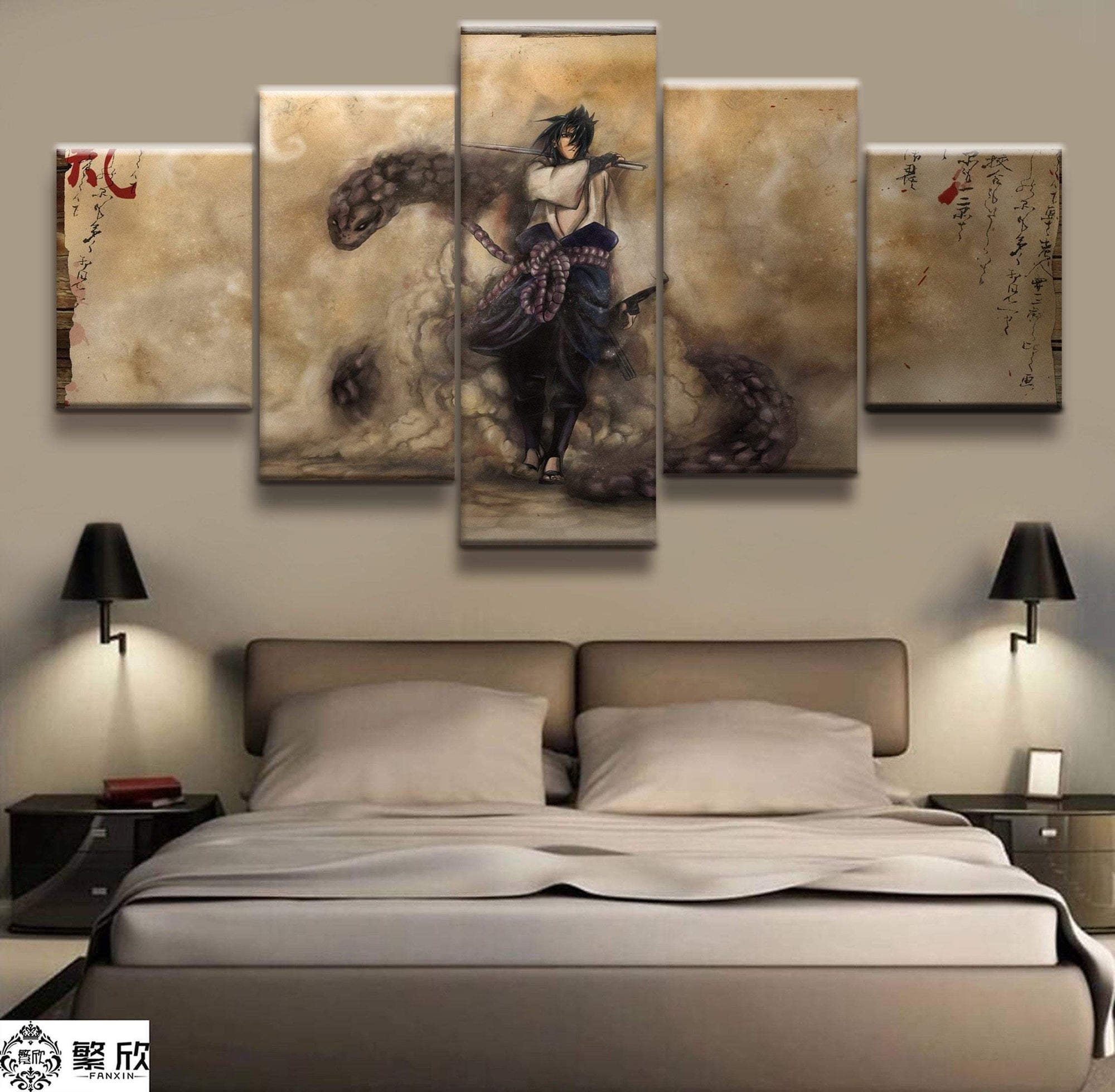 Cartoon Naruto Sasuke  Anime Canvas Wall Art
