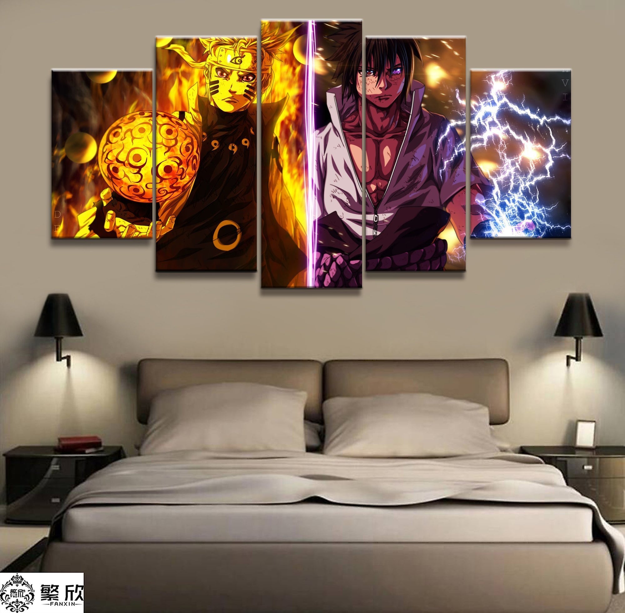 Cartoon Naruto Sasuke Anime Canvas Wall Art