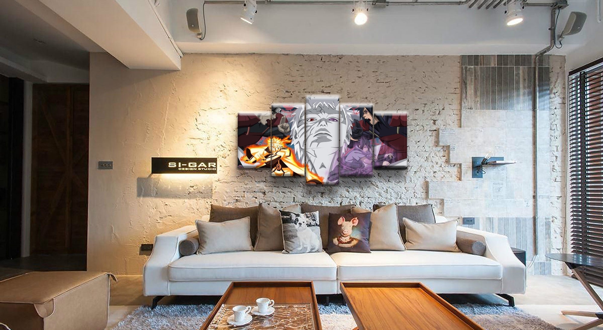 Cartoon Naruto Sasuke Ninja Combat  Anime Canvas Wall Art