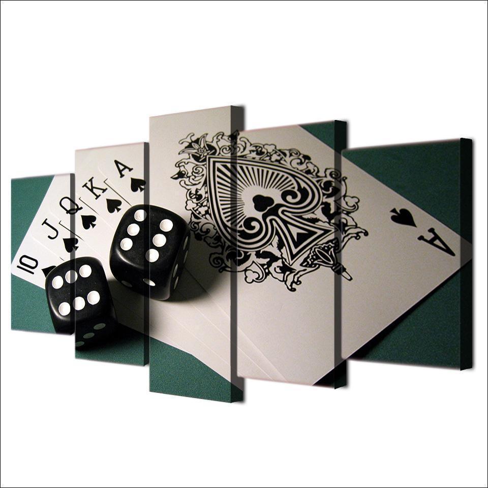 Casino Cardroom Poker And Dice Sport Canvas Wall Art