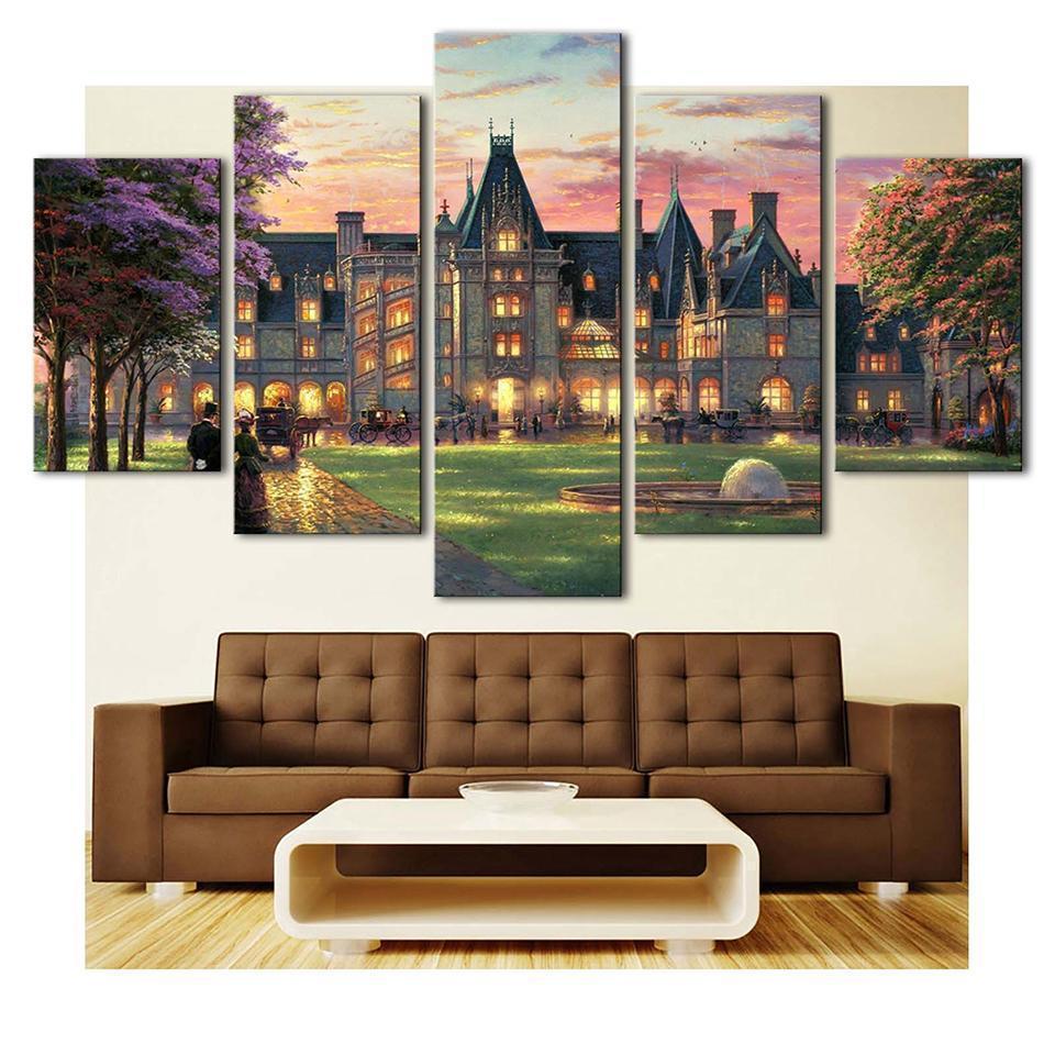 Castle Building Landscape 1 Nature Canvas Wall Art