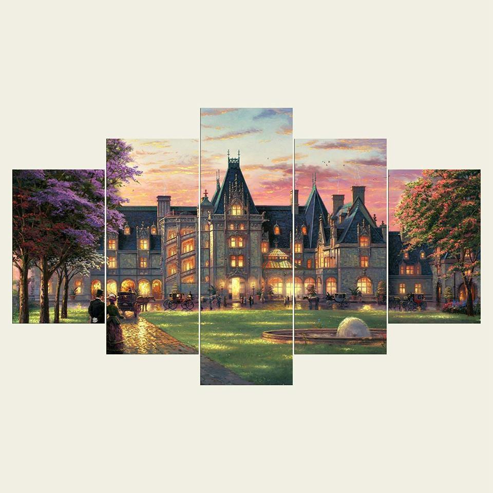 Castle Building Landscape 1 Nature Canvas Wall Art
