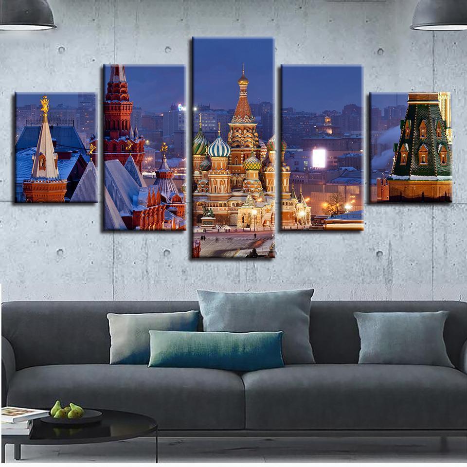 Castle Building Landscape Nature Canvas Wall Art