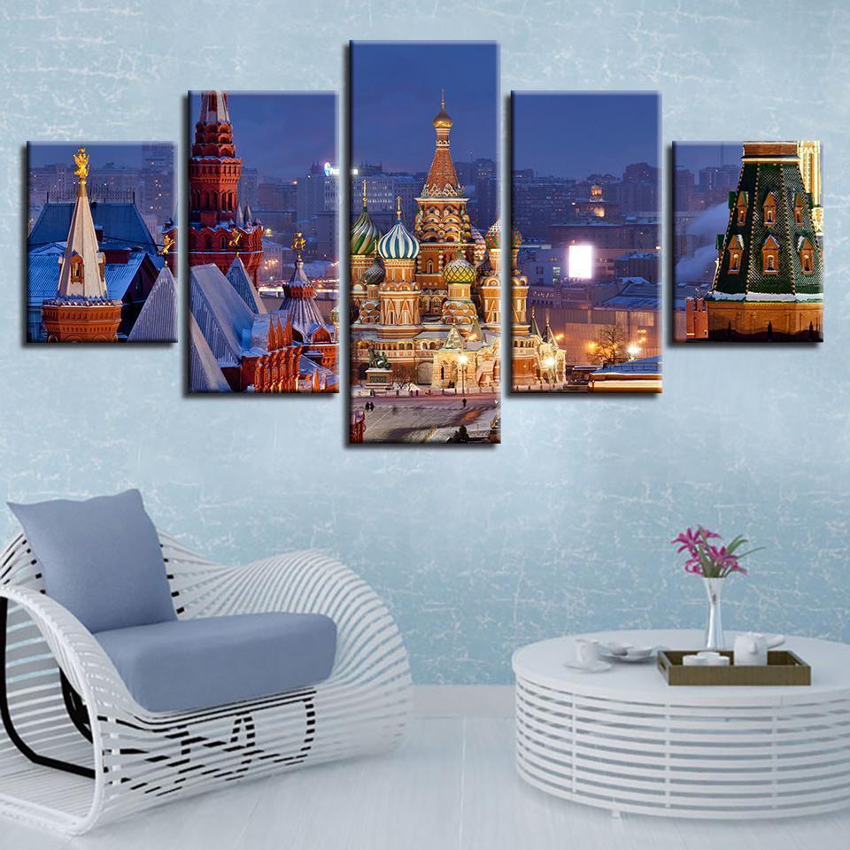 Castle Building Landscape Nature Canvas Wall Art