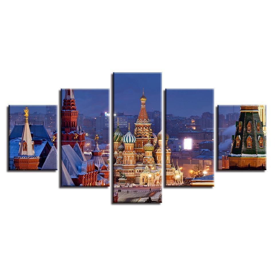 Castle Building Landscape Nature Canvas Wall Art