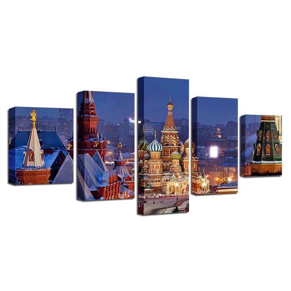 Castle Building Landscape Nature Canvas Wall Art