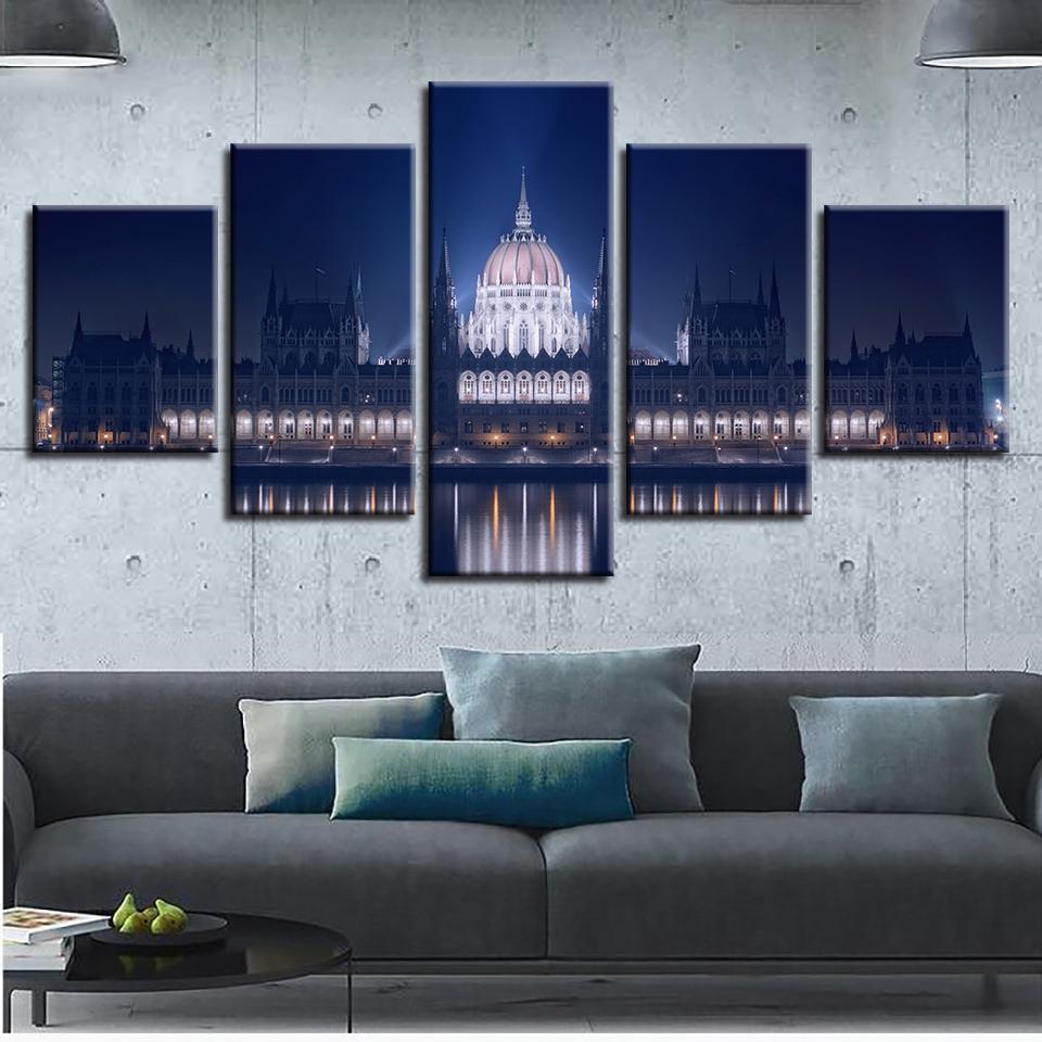 Castle Building Nature Canvas Wall Art