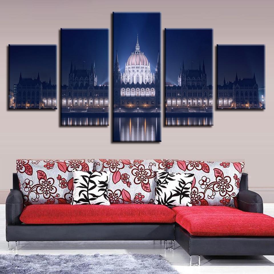 Castle Building Nature Canvas Wall Art