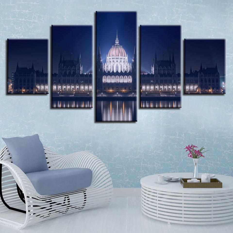 Castle Building Nature Canvas Wall Art
