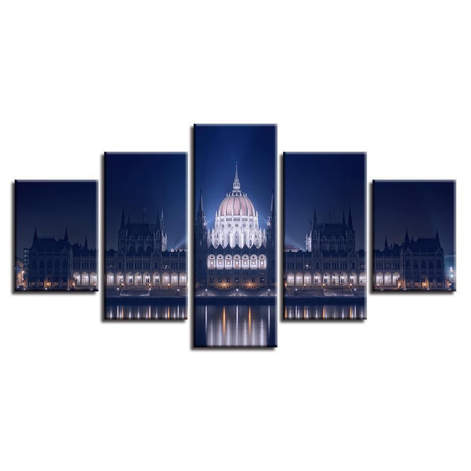 Castle Building Nature Canvas Wall Art