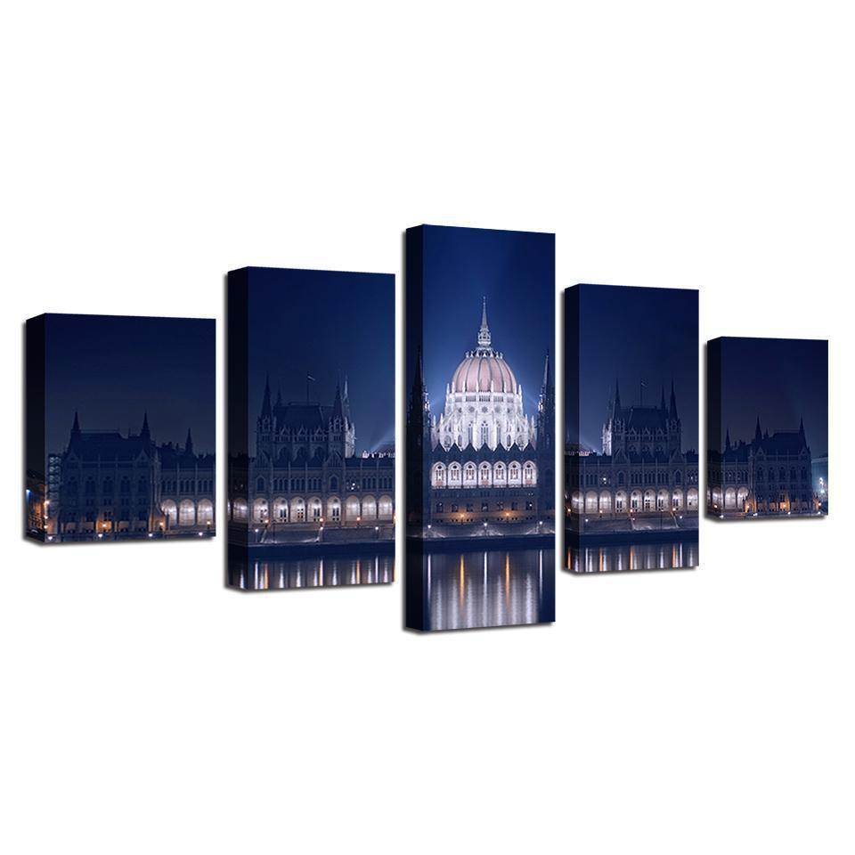 Castle Building Nature Canvas Wall Art
