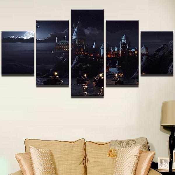 Castle School Of Witchcraft And Wizardry Movie Canvas Wall Art
