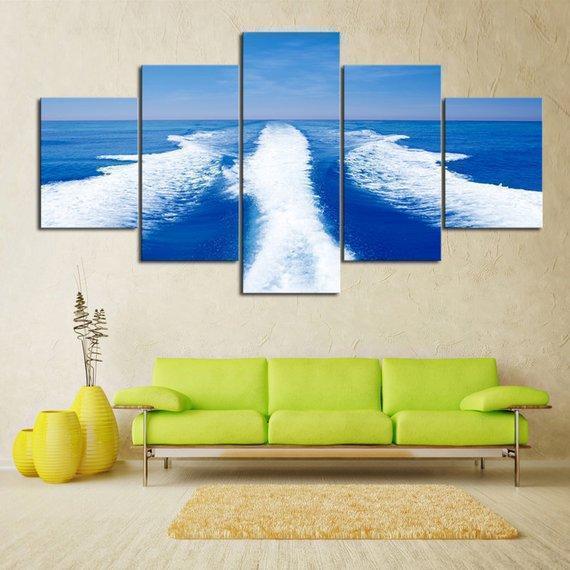 Catch My Wake Fishing Canvas Wall Art