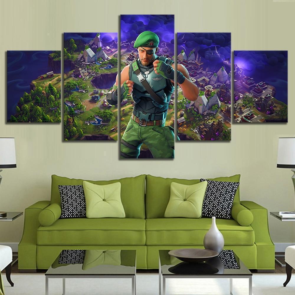 Character Garrison Fortnite Gaming Canvas Wall Art