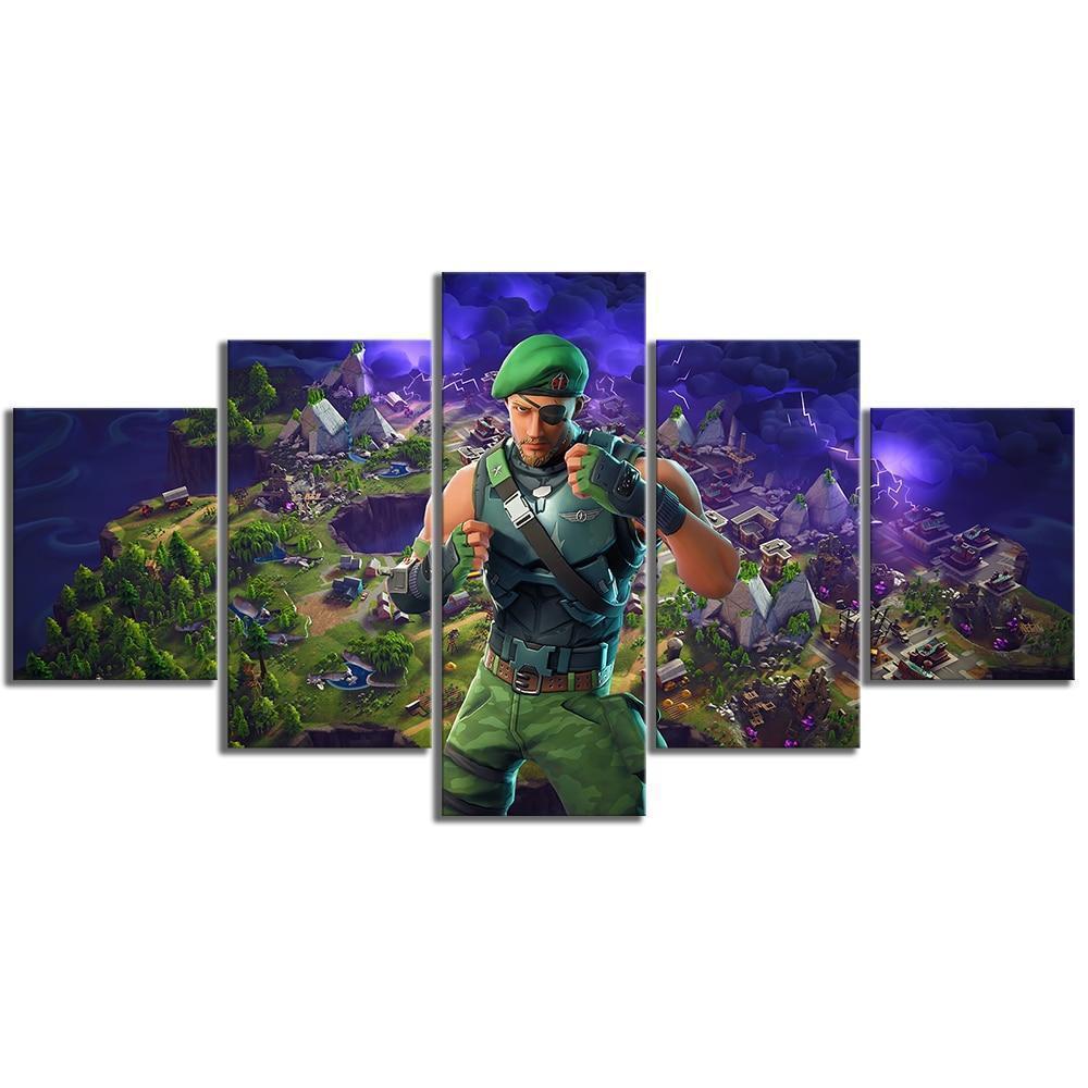 Character Garrison Fortnite Gaming Canvas Wall Art