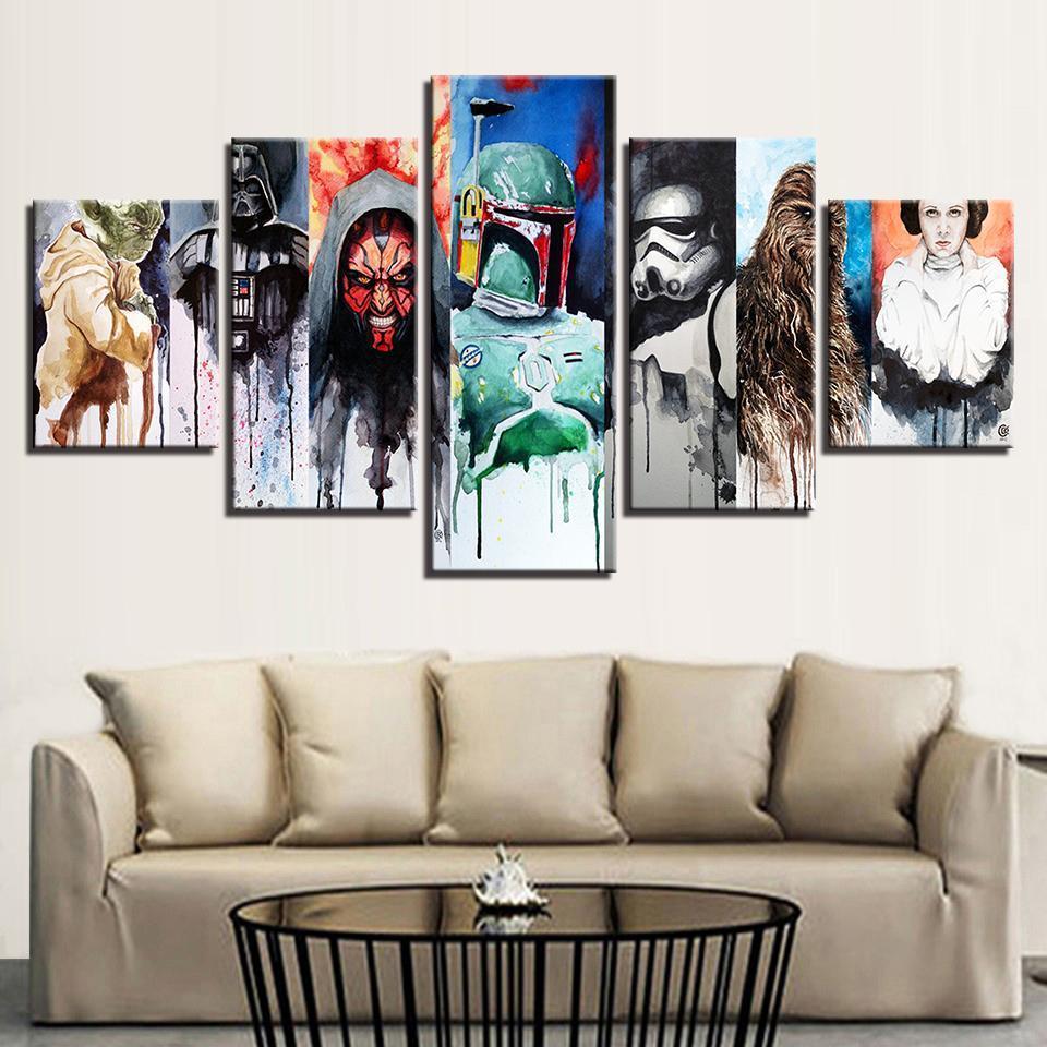 Character Of Star Wars Movie Canvas Wall Art