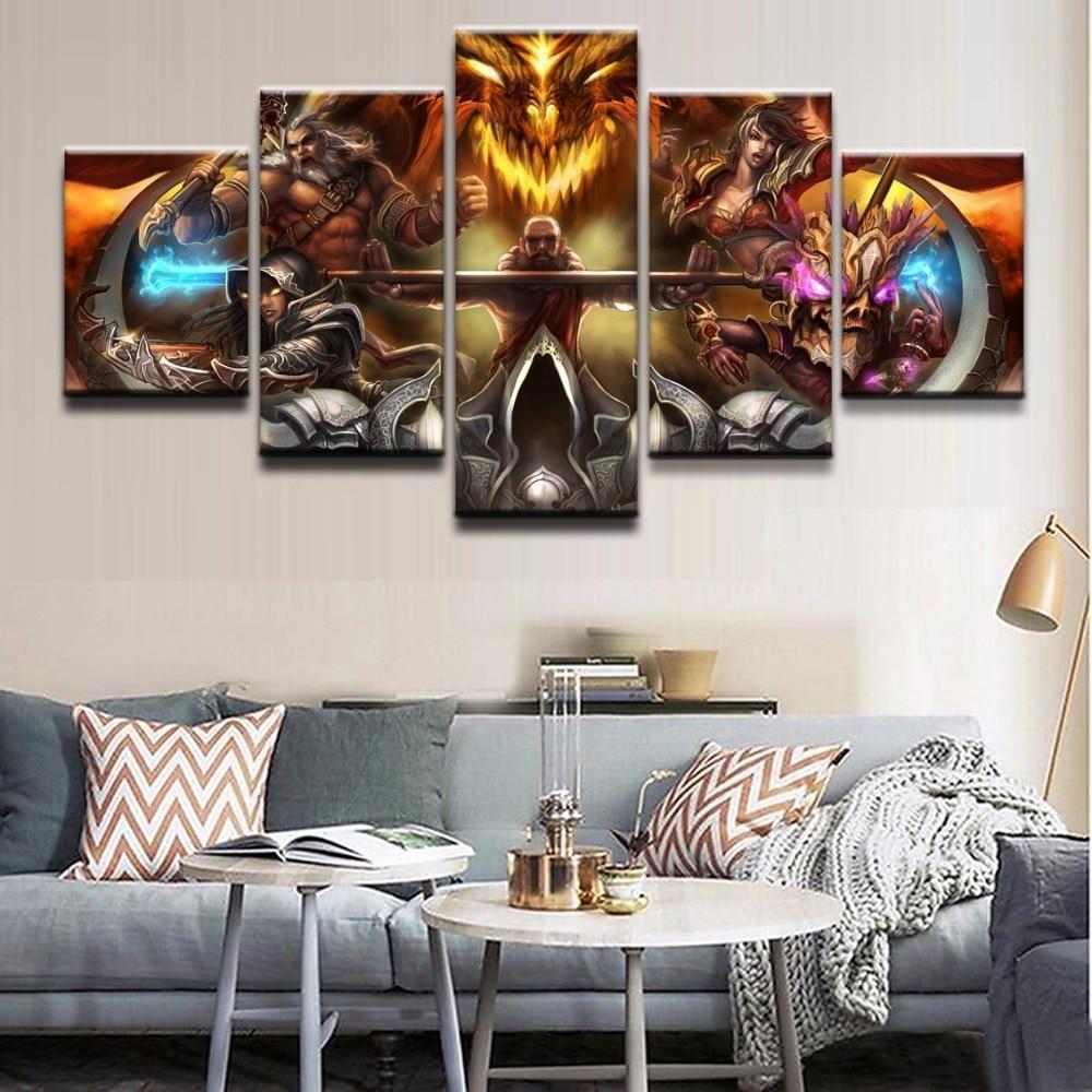 Character Poster Diablo III Reaper Of Soul Gaming Canvas Wall Art