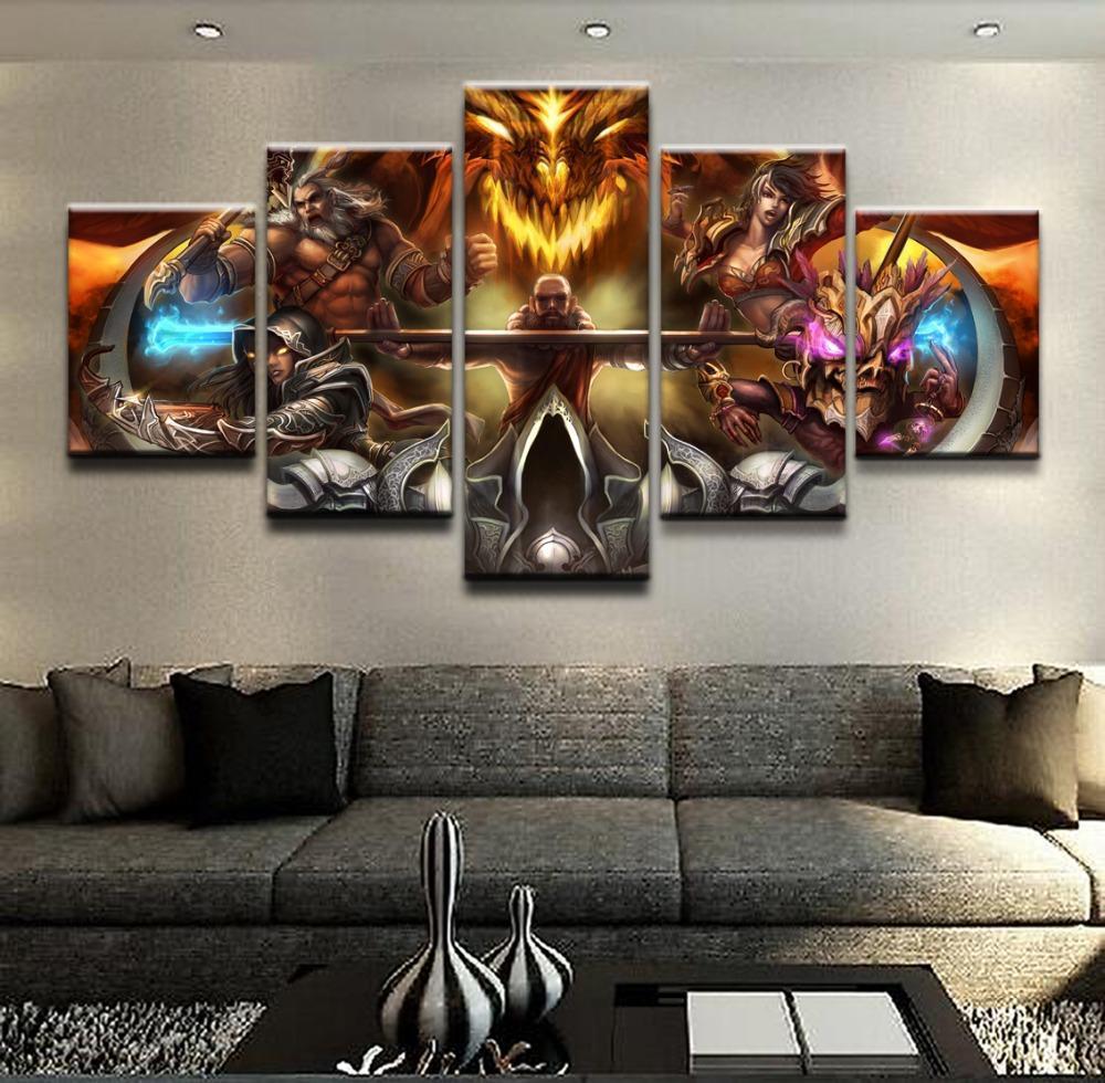 Character Poster Diablo III Reaper Of Soul Gaming Canvas Wall Art