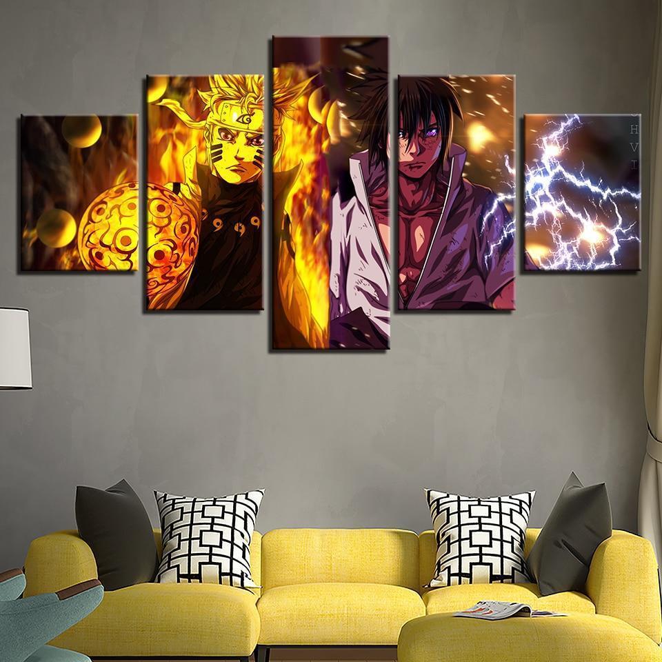 Characters Naruto Sasuke  Anime Canvas Wall Art