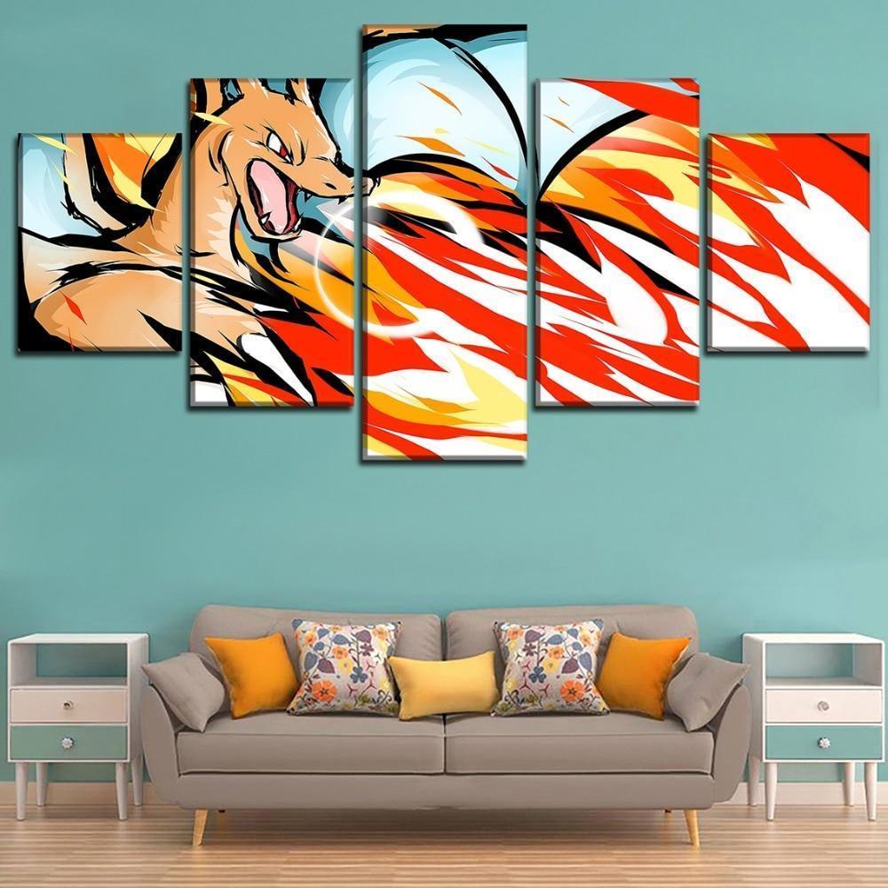 Pokemon Charizard Anime Canvas Wall Art