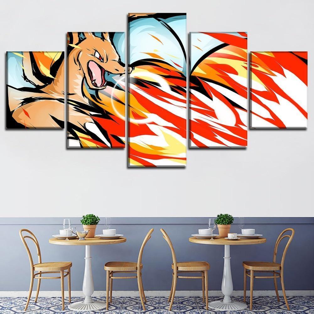 Pokemon Charizard Anime Canvas Wall Art
