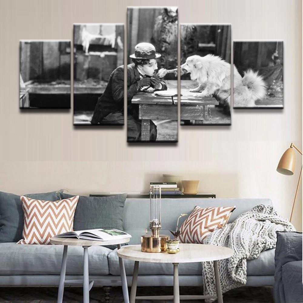 Charlie Chaplin A Dog's Life Movie Canvas Wall Art