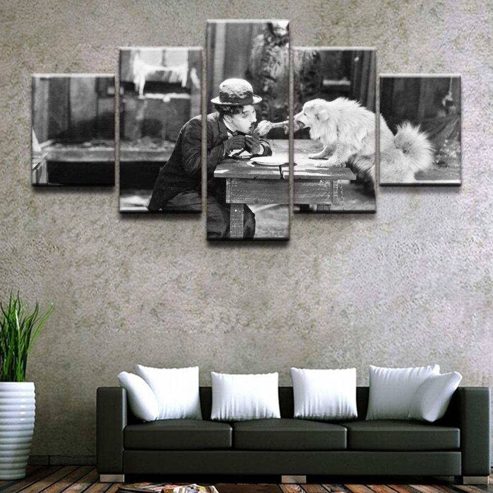 Charlie Chaplin A Dog's Life Movie Canvas Wall Art