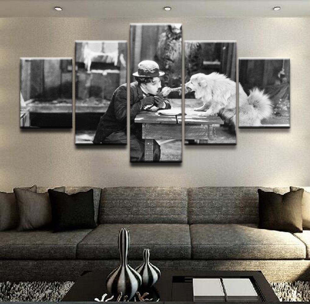 Charlie Chaplin A Dog's Life Movie Canvas Wall Art
