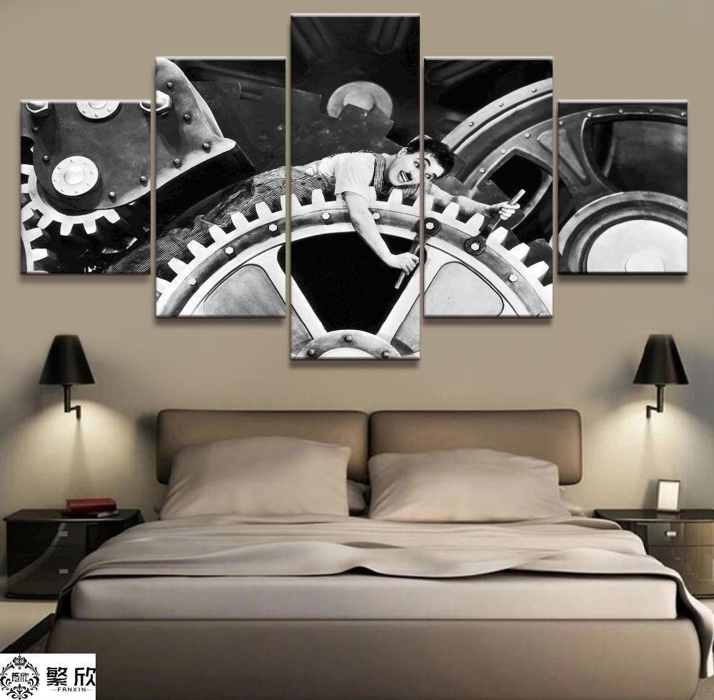 Charlie Chaplin The Watch Mechanic Movie Canvas Wall Art
