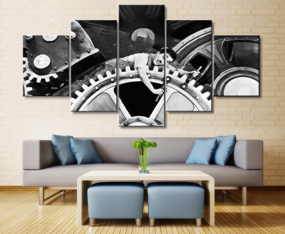 Charlie Chaplin The Watch Mechanic Movie Canvas Wall Art