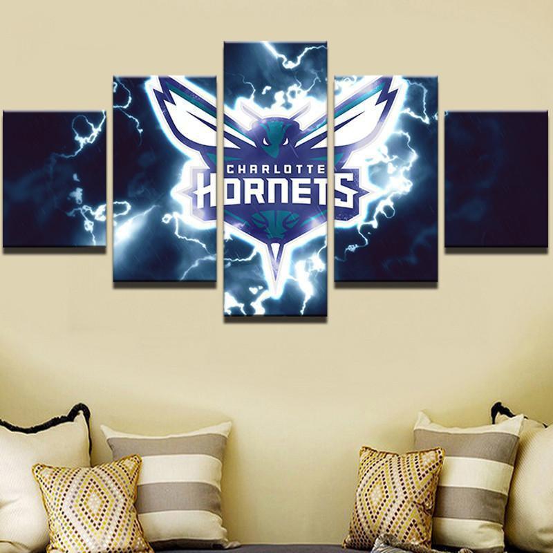 Charlotte Hornets NBA Basketball Canvas Wall Art
